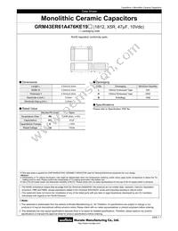 GRM43ER61A476KE19L Datasheet Cover