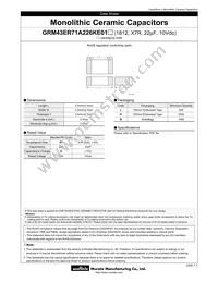 GRM43ER71A226KE01L Datasheet Cover