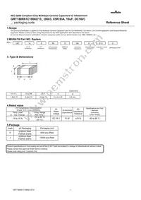 GRT188R61C106KE13D Datasheet Cover