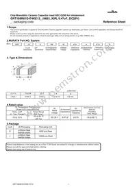 GRT188R61E474KE13D Datasheet Cover