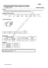 GRT188R61H225ME13D Datasheet Cover