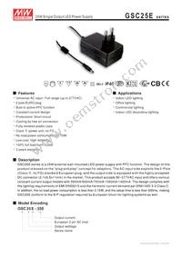 GSC25E-1050 Datasheet Cover