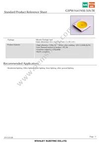 GSPW1641NSE-50X-TR Datasheet Cover