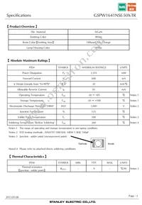 GSPW1641NSE-50X-TR Datasheet Page 3