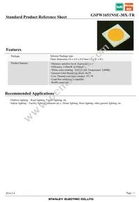 GSPW1651NSE-30X-TR Datasheet Cover