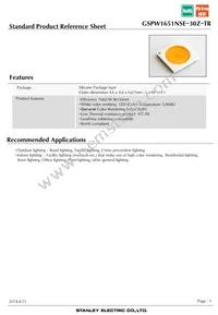 GSPW1651NSE-30Z-TR Datasheet Cover