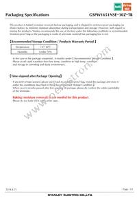 GSPW1651NSE-30Z-TR Datasheet Page 15