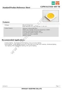 GSPW1651NSE-40Y-TR Datasheet Cover