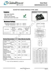 GSXD050A015S1-D3 Datasheet Cover