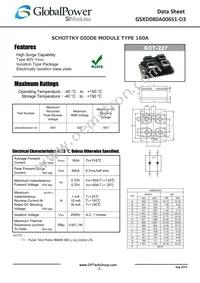 GSXD080A006S1-D3 Datasheet Cover