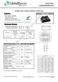 GSXF030A040S1-D3 Datasheet Cover