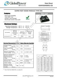 GSXF030A060S1-D3 Datasheet Cover