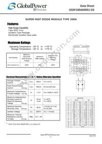 GSXF100A040S1-D3 Datasheet Cover