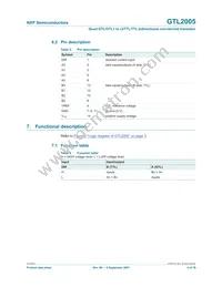 GTL2005PW Datasheet Page 4