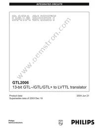 GTL2006PW Datasheet Cover