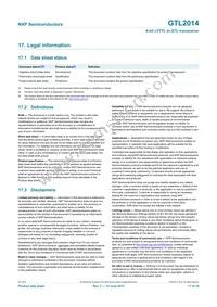 GTL2014PW Datasheet Page 17