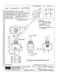 GTS448S101AHR Datasheet Cover