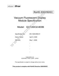 GU128X32-800B Datasheet Cover