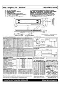 GU256X32-800A Datasheet Cover