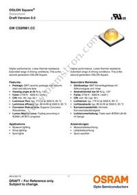 GW CSSRM1.CC-LUMQ-5R8T-1-700-R18 Datasheet Cover