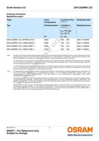 GW CSSRM1.CC-LUMQ-5R8T-1-700-R18 Datasheet Page 2