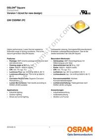 GW CSSRM1.PC-NPNR-5O8Q-1-700-R18 Datasheet Cover