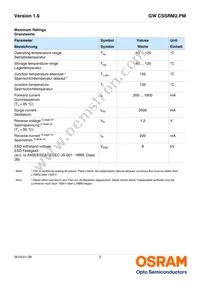 GW CSSRM2.PM-N3N5-XX51-1-700-R18 Datasheet Page 3