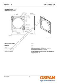 GW KAHQB2.EM-VPVQ-50S3-T02 Datasheet Page 12