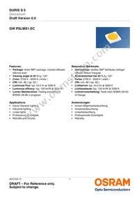 GW PSLMS1.EC-GSGU-5C7E-1 Datasheet Cover
