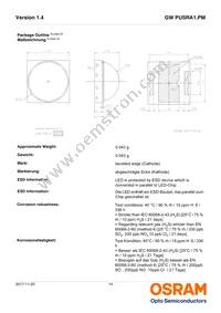 GW PUSRA1.PM-MFN2-XX54-1 Datasheet Page 14