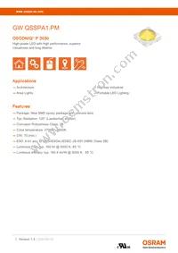 GW QSSPA1.PM-LGLN-A636-1-350-R18 Datasheet Cover