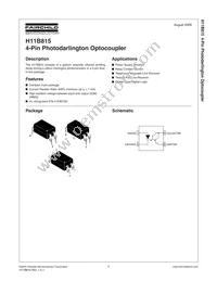 H11B815W Datasheet Cover