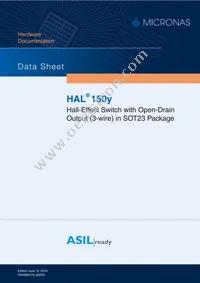 HAL1509SU-A Datasheet Cover