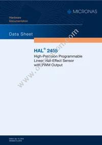 HAL2455DJ-A Datasheet Cover