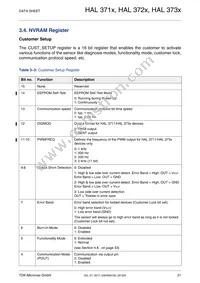 HAL3737UP-A Datasheet Page 21