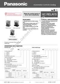 HC4ED-PL-DC6V Datasheet Cover
