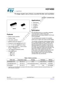 HCF4060M013TR Datasheet Cover