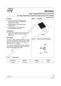 HD1530JL Datasheet Cover