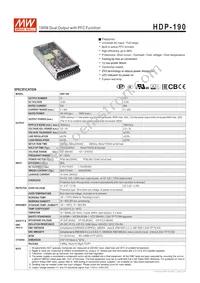 HDP-190 Datasheet Cover