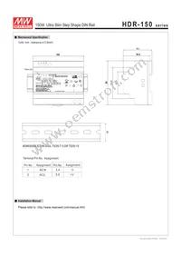 HDR-150-12 Datasheet Page 4