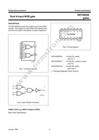HEF4002BP Datasheet Page 2