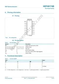 HEF40174BT Datasheet Page 3