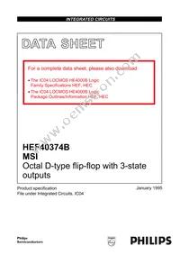 HEF40374BP Datasheet Cover