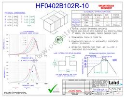 HF0402B102R-10 Datasheet Cover