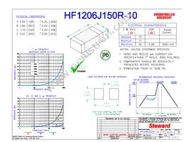 HF1206J150R-10 Datasheet Cover