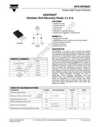 HFA16PA60C Datasheet Cover