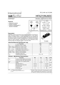 HFA210NJ60C Datasheet Cover