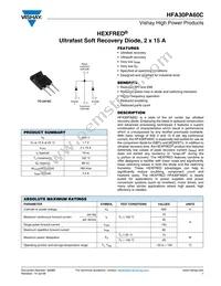 HFA30PA60C Datasheet Cover