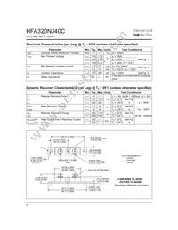 HFA320NJ40C Datasheet Page 2