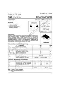 HFA60MC60C Datasheet Cover
